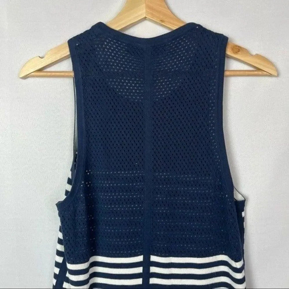 Rag & Bone Giselle Navy Blue & White Mesh Bodycon Mini Dress M - Picture 4 of 5